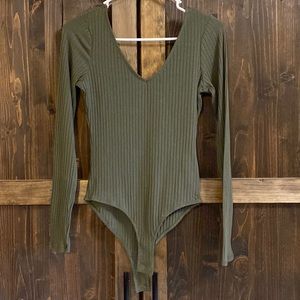 V-neck bodysuit